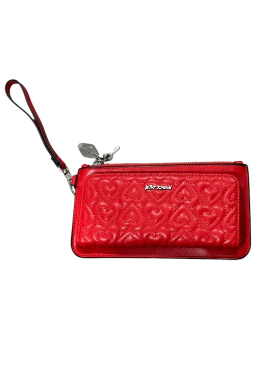 Betsey Johnson Handbags - Betsey Johnson Red Quilted Heart Wristlet Phone Case